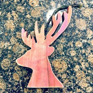 Rustic Wooden Deer Antlers Christmas Ornament, Gift Topper Wall Decor or Nursery